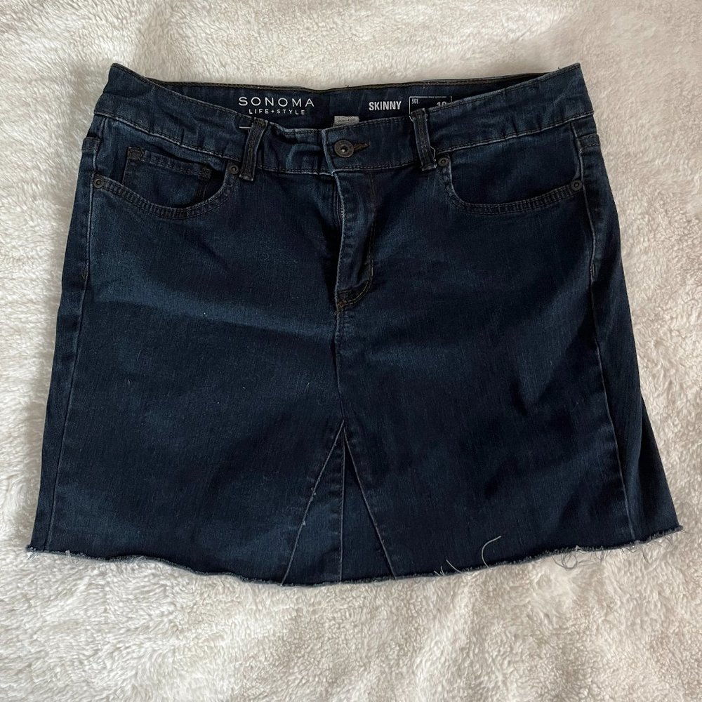 Sonoma Denim Skirt, Black, Size 10